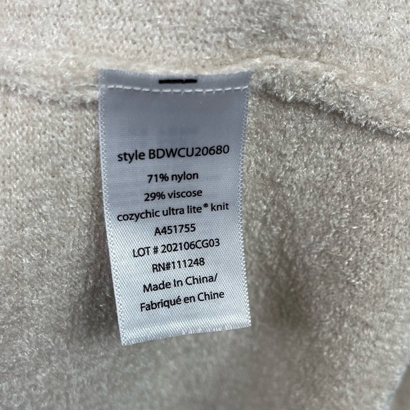 Barefoot Dreams CozyChic Ultra Lite Coastal Cowl Neck Tunic S Cozy Long Sweater - Picture 9 of 11